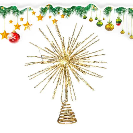 Star Decor Treetop Ornament LED Top Decor Star Decor For Christmas Tree LED Tree Toppers Star Christmas Decorations For Living