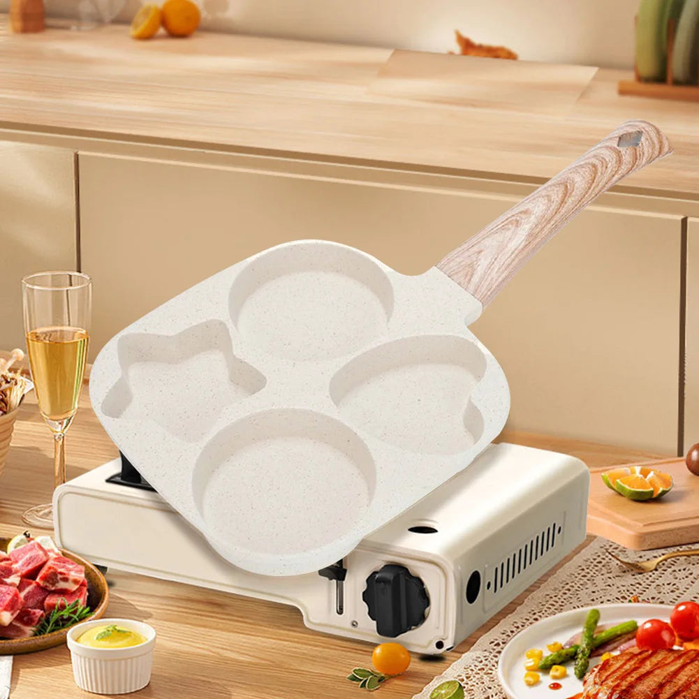 4/8Hole Omelet Pan Frying Pot Thickened Nonstick Egg Pancake Steak Cooking Pans Hamburg Bread Breakfast Maker Induction Cookware