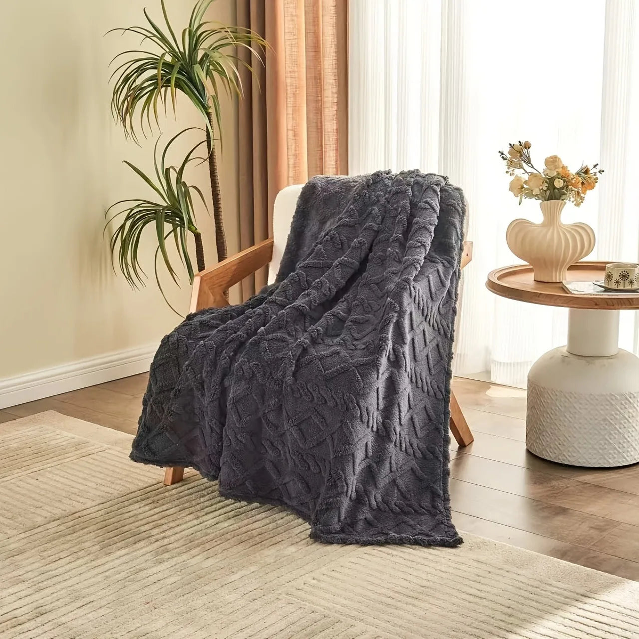 Lamb Fleece Blanket Comfortable Soft Plush Thick Warm Blanket Soft Warm Plush Air Conditioning Blanket Flannel Throw Blanke