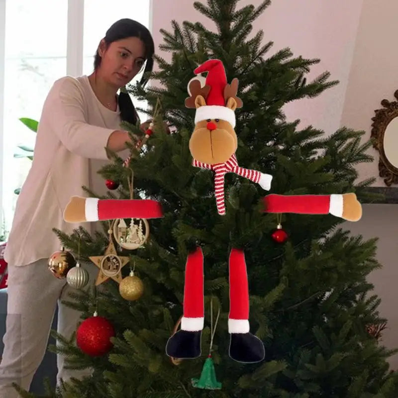 Christmas Tree Topper Decorations Tree Decorations With Hat Long Arms Funny Treetopper Hugger Christmas Tree Decorations For