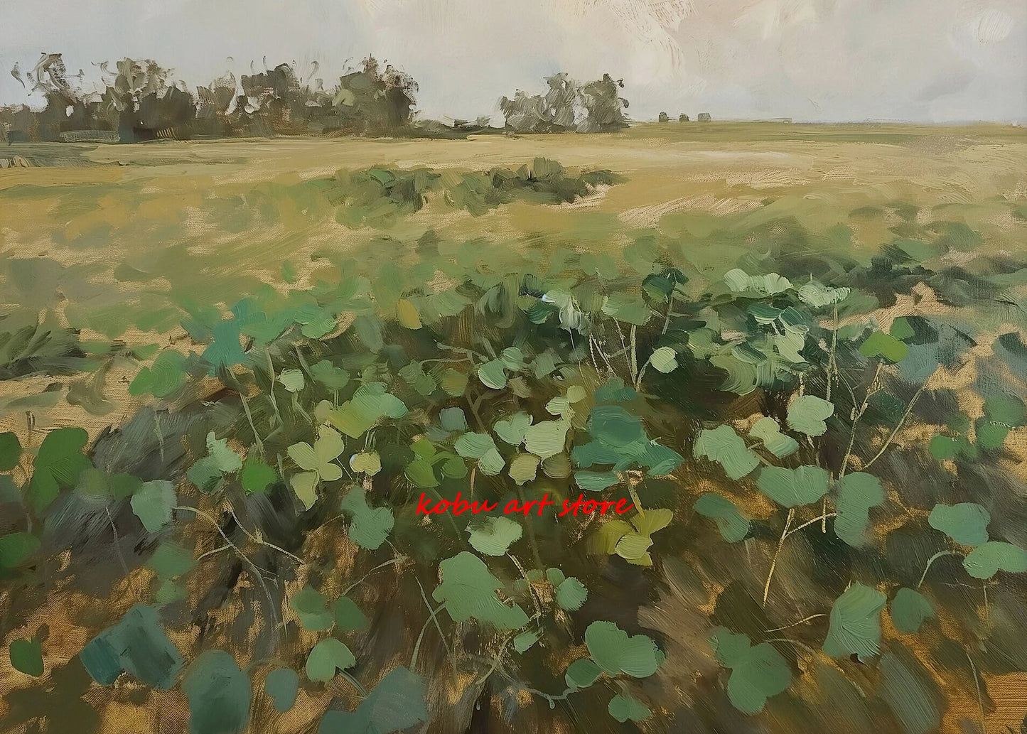 Four Leaf Clover Green Wildflower Field Shamrock Poster Print Canvas Painting St Patricks Day Wall Art Picture Home Room Decor