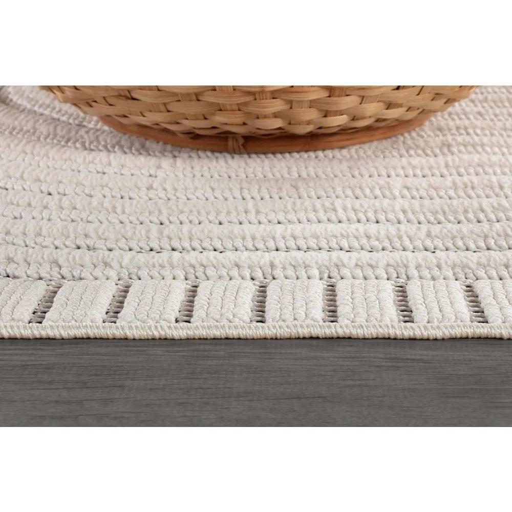 Modern Rug Luxury Swirl Curved Large Micro Loop Area Rugs Soft High-Low Pile Stain Resistant Easy to Clean Non-Shedding D