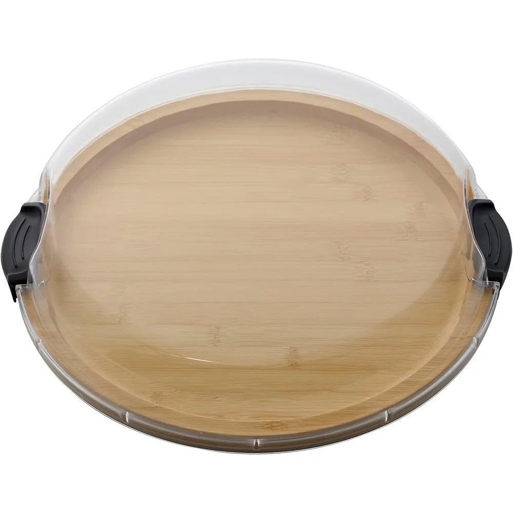 Bamboo Cutting Board with Compartment and Locking Lid Portable Charcuterie Display Food Prep Organizer Culinary Serving Tray